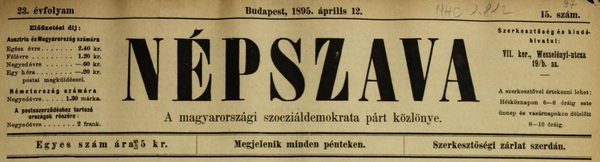 A Népszava Öngyilkosságok a hadseregben című írását közlő számának címlapja