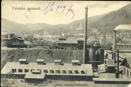 Képeslap 1909-ből Stájerlakanina ipari részéről – ennek modernizálásában vett részt Roób József.
