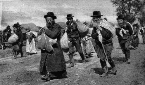 Oroszországi lengyel zsidók menekülnek – Az Érdekes Ujság 1914. november 29-i számából.