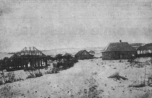Az elpusztított Rożubowice visszaépítés közben, 1917-ben. (Forrás: A krakkói 
