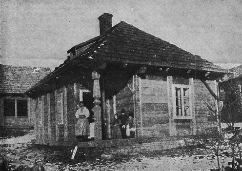Az elpusztított Rożubowice visszaépítés közben, 1917-ben. (Forrás: A krakkói 