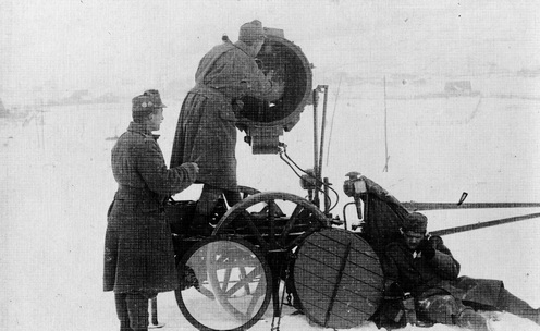 Osztrák‒magyar 1902/98 M 35 cm fényszóró beállítása