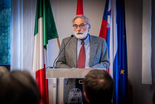 Marino Visintin beszéde közben.