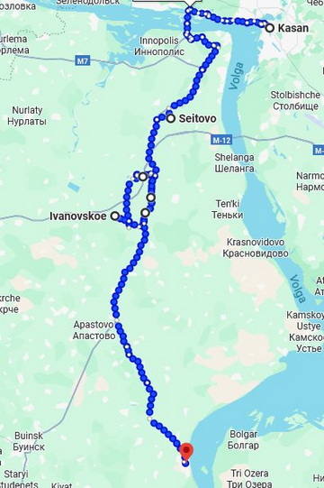 Roób József és társai utazásának az ismertetett szakasza