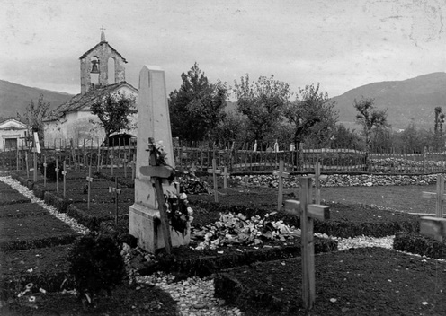 Temető Britofban egy 1917-es képen