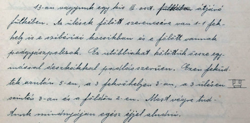 Roób hadnagy rajza fekvőhelyekről