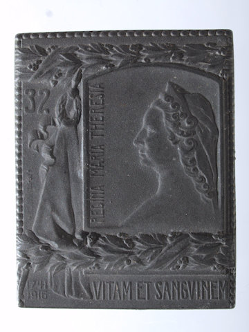 A cs. és kir. budapesti 32. gyalogezred jelvénye az első világháború időszakából