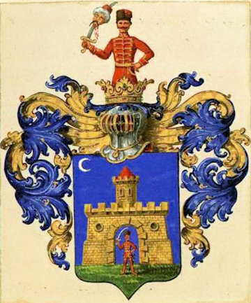 A Mihalcsics György és leszármazottai részére adományozott címer képe