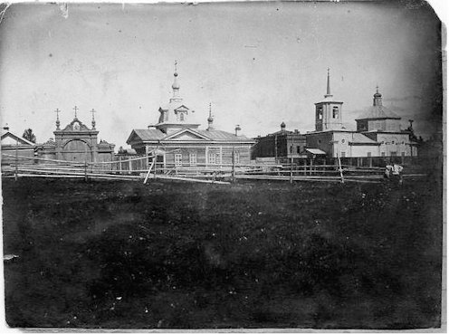 A Mihajlovszkij szkit a 20. század elején (A Muzejnij Kompleks im. I. J. Szlovcova, Tyumen gyűjteményéből