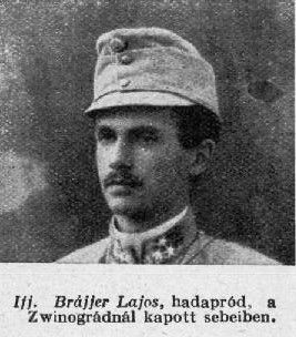 Ifj. Brájjer Lajos hadapród Érdekes Újság 1915. november 28-ai számában megjelent fényképe