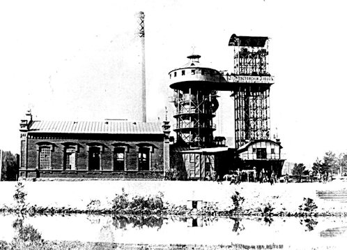 A Zlatouszti Kohászati Gyár nagyolvasztói és egyik csarnoképülete az 1910-es években