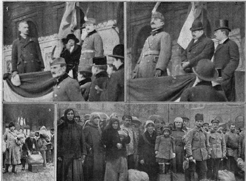 A második túsz-szállítmány Észtországon – Berlinen – Bécsen – Sopronon – Csóton át Budapestre, a Keleti pályaudvarra 1922. január 6-án érkezett haza Oroszországból. Őket Nikolich városparancsnok üdvözölte a kormányzó és a hadügyminiszter nevében, az üdvözlésekre a túszok részéről Papházy Iván alezredes válaszolt. Képeink: 1. Papházy alezredes (civilben) köszönetet mond a meleg fogadtatásért; 2. Nikolich Radivoj alezredes fogadja a fogságból hazatérteket; 3, és 4. Hadifogoly-típusok, nők és gyermekek.