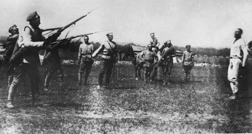Partizánok kivégzése a Szemjonov-csapatok által, 1919.
