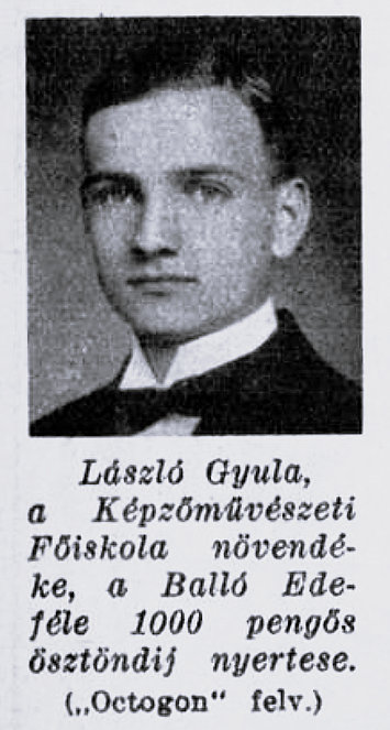 László Gyula fiatalkori portréja