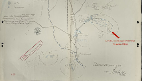 A 19. népfelkelő hegyidandár állásai 1916 tavaszán.