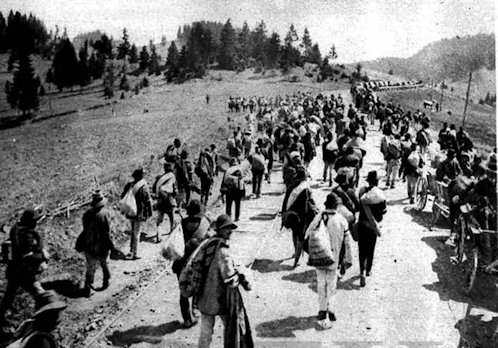 Határmenti községek menekültáradata 1916 augusztusában.