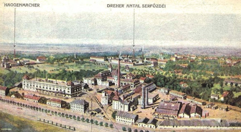 A kőbányai sörgyárak korabeli képeslapon.