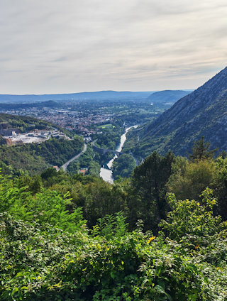 Isonzói panoráma a magyar emlékműtől.
